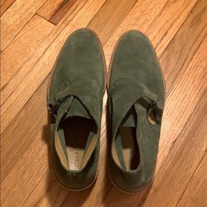 Cole Haan Cristy Wedge Olive Green Suede Boot